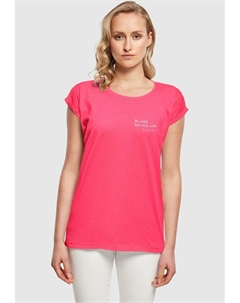 Футболка с принтом HAPPINES, цвет hibiskus pink Merchcode