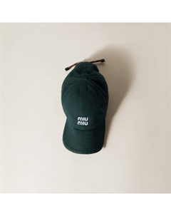 Джинсовая бейсболка, коричневый Miu miu