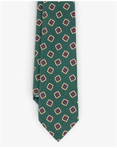 Мужской шелковый галстук с принтом, зеленый Scalpers