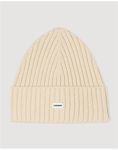 Вязаная мужская шапка, белый Sandro