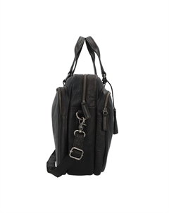 Антикварный кожаный портфель Avery с отделением для ноутбука 40 см BURKELY, черный Burkely