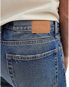 Джинсы прямого кроя Klean цвета Iron Blue Weekday