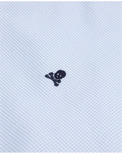 Мужская клетчатая хлопковая рубашка с вырезным воротником, синий Scalpers