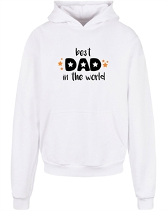 Толстовка с капюшоном Sweatshirt Fathers Day - Best Dad In The World, белый Merchcode