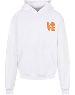 Толстовка с капюшоном Sweatshirt Hugs & Love - Love, белый Merchcode