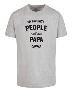 Рубашка Fathers Day - My Favorite People Call Me Papa, серый Merchcode