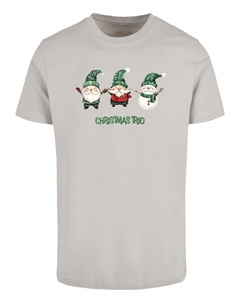 Рубашка Christmas Santa Trio, серый Merchcode