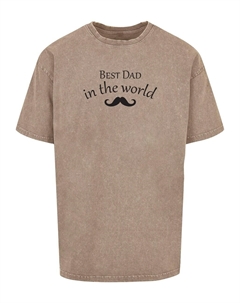 Классическая футболка Shirt Fathers Day - Best dad in the world, коричневый Merchcode