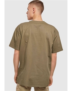 Футболка с принтом NEVER GIVE UP HEAVY OVERSIZED, оливковый Merchcode
