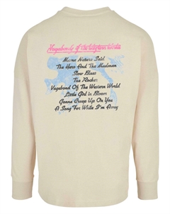 Топ с длинными рукавами THIN LIZZY ALBUM TRACKLISTING OVERSIZE , песочный Merchcode