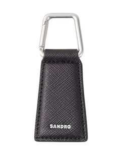 Мужской черный кожаный брелок Sandro
