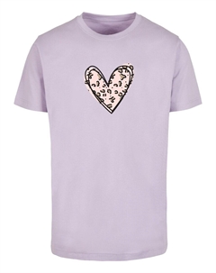 Футболка Valentines Day - Leopard Heart, светло-фиолетовый Merchcode