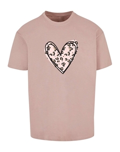 Футболка Valentines Day - Leopard Heart, цвет Rose/Dusky pink Merchcode