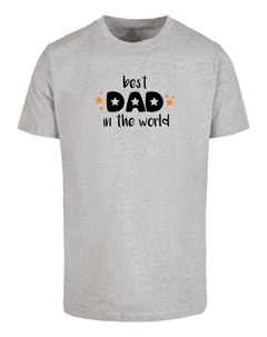 Рубашка Fathers Day - Best Dad In The World, серый Merchcode