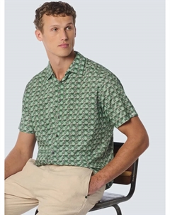 Рубашка с короткими рукавами и минимальным принтом, зеленый No excess