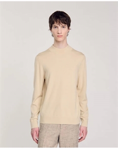 Мужской свитер с воротником-воронкой, цвет Natural Sandro