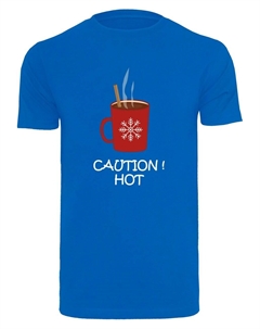 Футболка CAUTION HOT, голубое небо Merchcode
