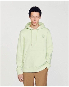 Мужская однотонная толстовка с капюшоном, светло-зеленый Sandro