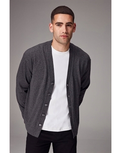 Обычный вязаный кардиган с длинным рукавом, серый Next