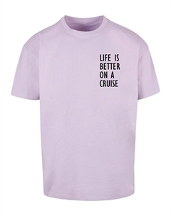 Футболка LIFE IS BETTER, цвет Pastel Purple Merchcode