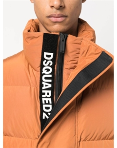 Дутый жилет с воротником-воронкой, оранжевый Dsquared2