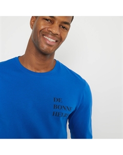 Пижама с длинными рукавами синий Laredoute