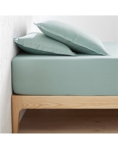 Простыня натяжная из хлопковой перкали клапан 40 см Scnario бежевый Laredoute