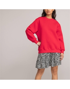 Свитшот с круглым вырезом красный La redoute collections