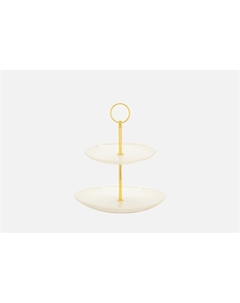 Блюдо сервировочное Двухъярусная для сладостей, funny bunny 1 шт Myatashop