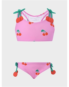 Купальник раздельный с принтом вишни, розовый Stella mccartney