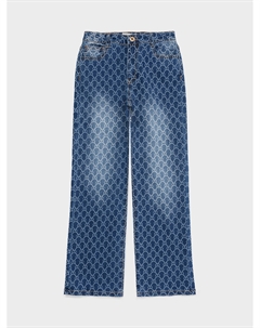 Джинсы со сплошным лого, синие Twinset