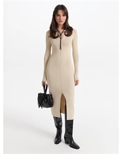 Трикотажное платье с разрезом Love republic