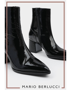 Ботильоны из натуральной лаковой кожи Mario berlucci