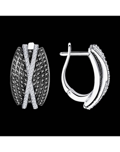 Серьги из белого золота с бриллиантами Sokolov