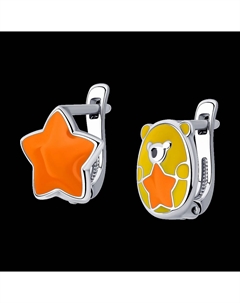 Серьги из серебра с эмалью Sokolov