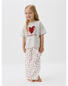 Пижама с принтом для девочек Sela