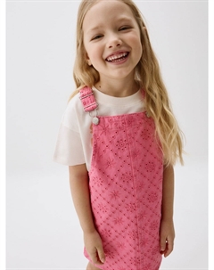 Джинсовый сарафан с вышивкой для девочек Sela