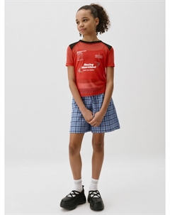 Хлопковые шорты в клетку для девочек Sela