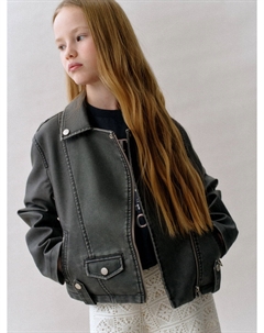 Короткая куртка-косуха винтажная для девочек Sela