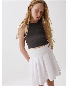 Укороченный топ в рубчик для девочек Sela