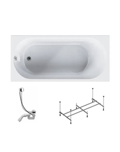 Ванна AM.PM Moxie W9MA-150-070W-A2ROFL акриловая 150x70 см каркас и сифон в комплекте Am.pm.