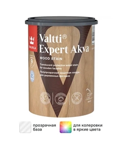 Антисептик защитно-декоративный Valtti Expert Akva База EP бесцветный полуматовый 0.9 л Tikkurila
