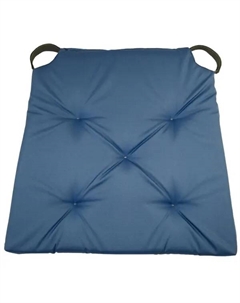 Подушка для стула 40/35x40 см цвет серо-синий Linen way