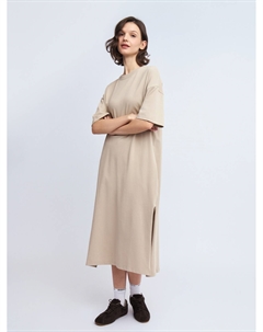 Платье-футболка из хлопка с разрезами Zolla