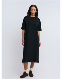 Платье-футболка из хлопка с разрезами Zolla