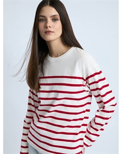 Лонгслив из хлопка в полоску Zolla