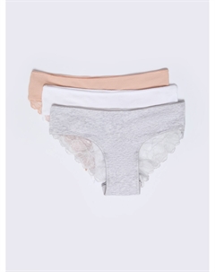 Набор трусов с кружевом (3 шт. в комплекте) Zolla