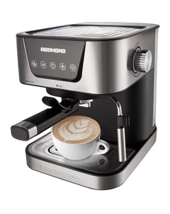 Кофеварка RCM-M1513, рожковая, серебристый / черный Redmond