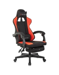 Кресло игровое Weaver, на колесиках, ткань/экокожа, черно-красный Zombie