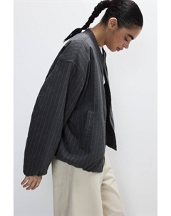 Куртка-бомбер утепленная в полоску Befree